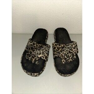 Beech Sandal Collection Animal Leopard Print Thong Large Slippers